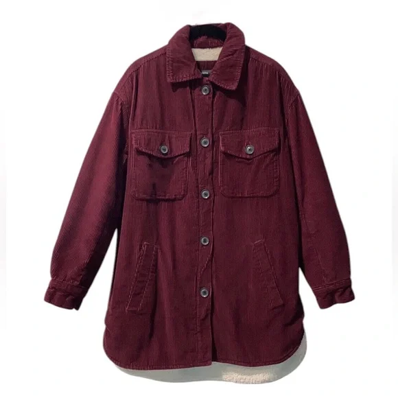 🔥Bershka Women's Burgundy Jacket 🧥 - Picture 2 of 10